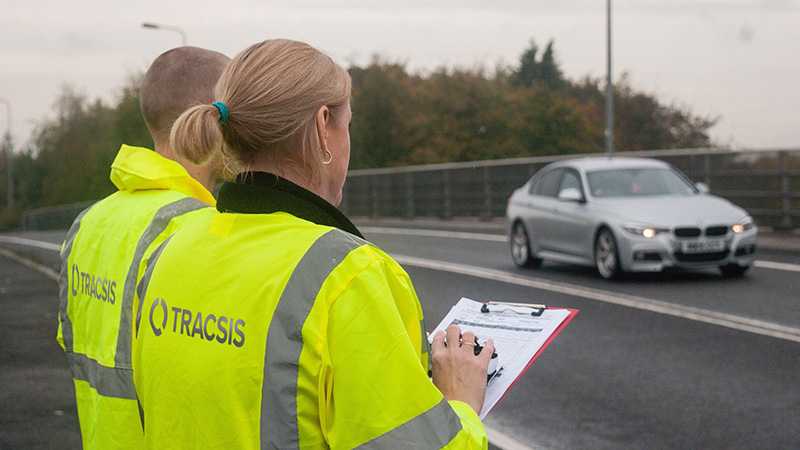 Tracsis Events Marshals surveying traffic